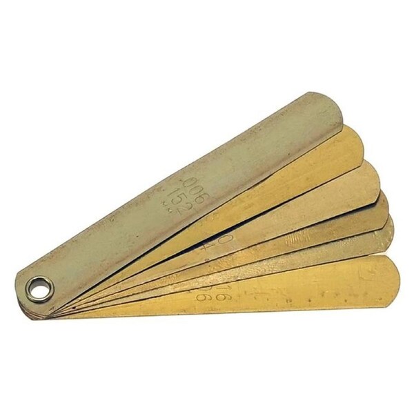 KC Tools 6 Blade 85mm Long Brass Feeler Gauge - 40034