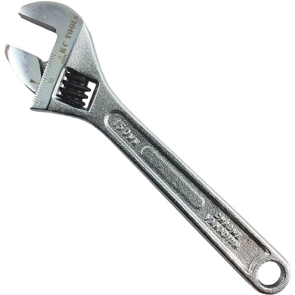 KC Tools 150mm Cr-V Adjustable Shifter Wrench - A13028