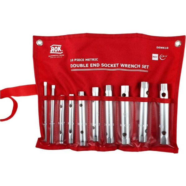 AOK by KC Tools 10 Piece Metric Double End Socket Wrench Set - A13051