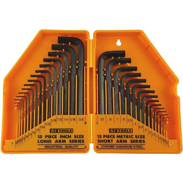 KC Tools 30 Piece Hex Allen Key Set - AF & Metric - A13060