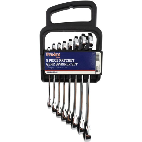ProAm by KC Tools 8 Piece AF Ratchet Gear Spanner Set - 19991