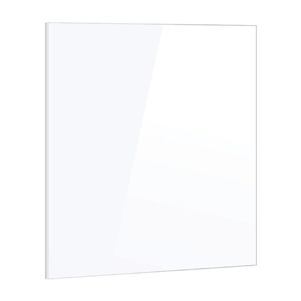 Toughened 90cm x 70cm White Glass Kitchen Splashback