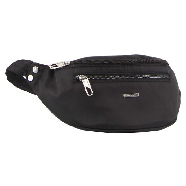 Pierre Cardin Slash Proof Waist Belt Bum Bag Travel RFID Anti-Theft Mens Black