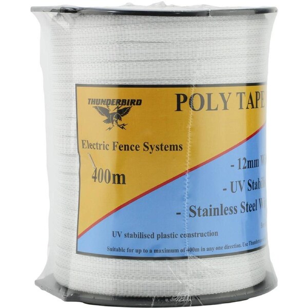 Thunderbird 400m Poly Hot Tape - White - EF-40CW