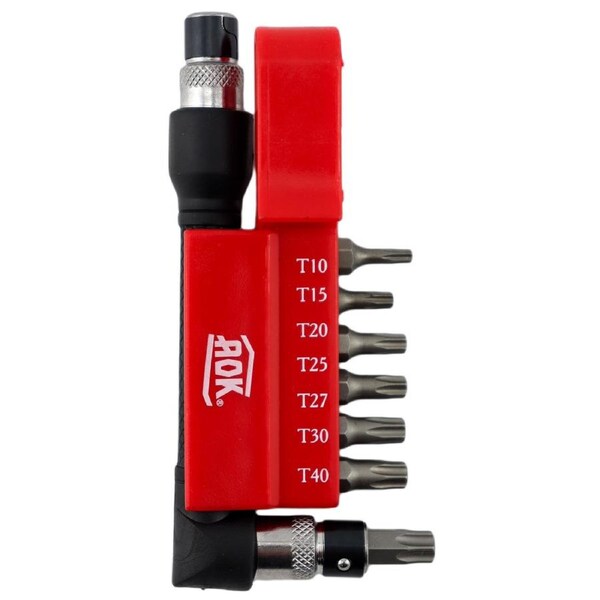 AOK by KC Tools 8 Piece Offset Star Bit Holder Set - BTHK2-8T