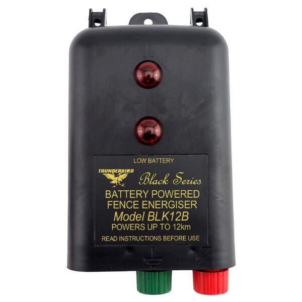 Thunderbird 12km Battery Electric Fence Energiser - BLK12B