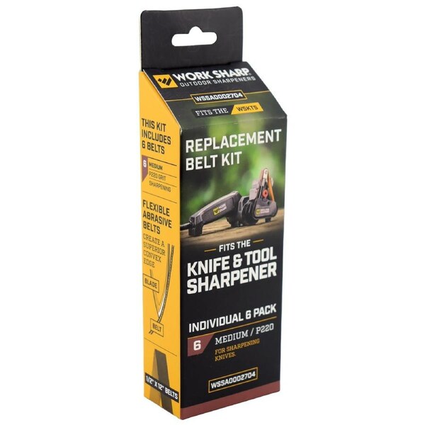 Work Sharp Medium P220 Replacement Belt Kit 6 Pack