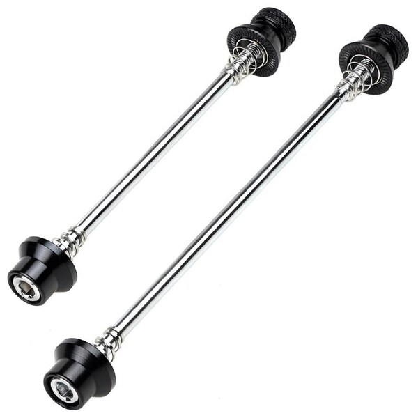 CyclingDeal Road Bike Bicycle Wheel Hub Non Quick Release Lock Skewers Front Rear Set 5mm - Prevent removing wheels by hands - Anti Theft