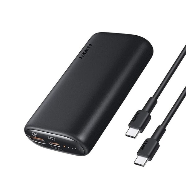 AUKEY 10000mAh USB-C PD Port QC3.0 External Battery Power Bank Portable Charger