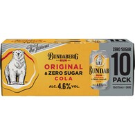 Bundaberg Rum & Zero Sugar Cola Cans