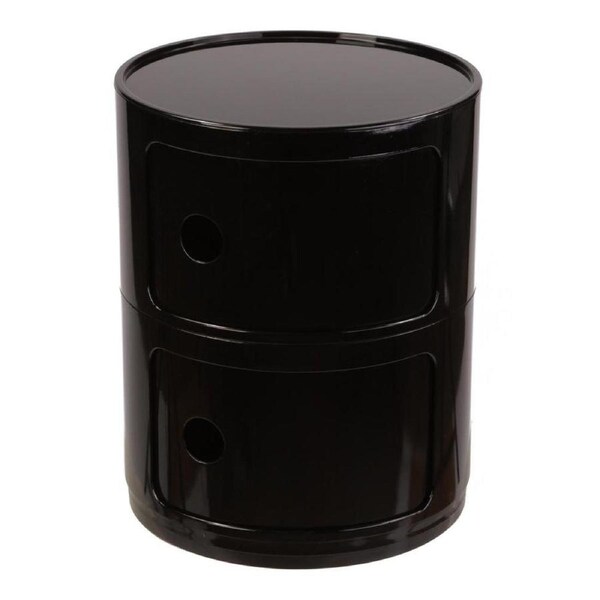 Anna Castelli Ferrieri Replica Componibili Storage Unit 2-Drawer - Black