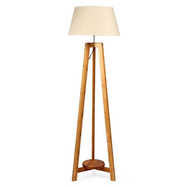 New Oriental Diogo Classic Tripod Floor Lamp - Natural