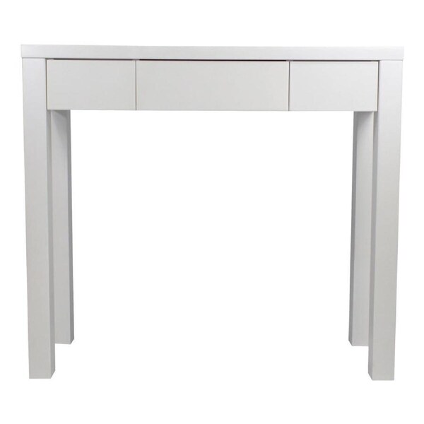 Karen Rectangular Wooden Hall Console Table - High Gloss White