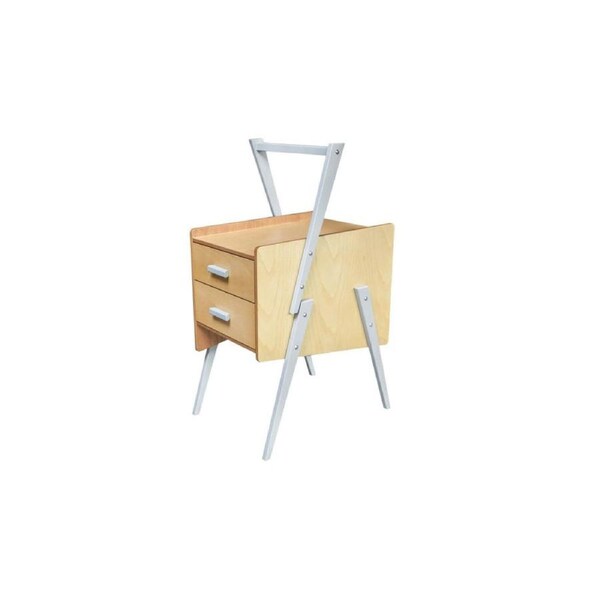 6IXTY Swing Scandinavian Bedside Nightstand Side End Lamp Table - Grey