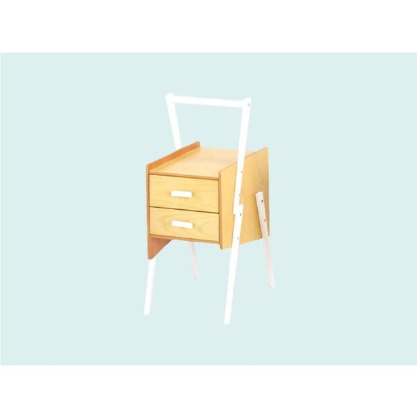 6IXTY Swing Scandinavian Bedside Nightstand Side End Lamp Table - White