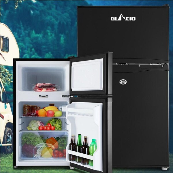 90L Portable Fridge Freezer Glacio Bar Upright 12V/24V/240V Camping Caravan