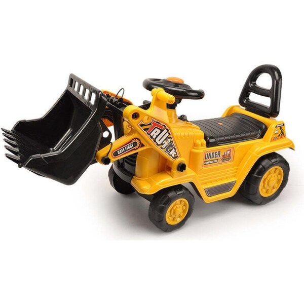 Lenoxx Ride-on Children's Digger (Yellow) w/ Interactive Gear Stick & Scoop