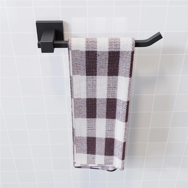 ELEGANT Towel Rail Bathroom Towel Rack Wall Mounted Stainless Steel in Black