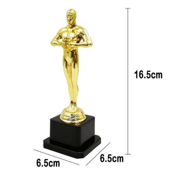 1 x Hollywood Award Gold Oscar Movie Trophy Inspired Ceremonies Party Favor VIP
