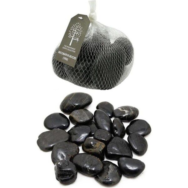10KG Black Garden Stones River Rock Pebbles 2CM ~ 5CM Decor Indoor Outdoor Decoration
