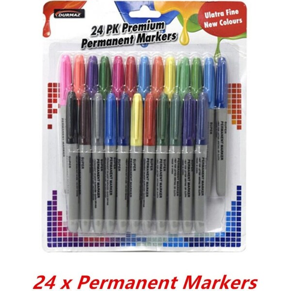 Permanent Fine Line Colored Markers Whiteboard Marker Art Craft Pen Office