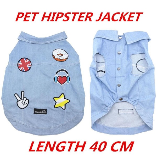 Dog Hipster Jacket Coats Pet Puppy Flexible Warm Washable Vest Clothes Cute 40cm
