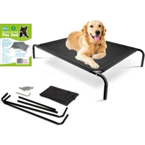 Bed Elevated Pet Dog Cot Outdoor Indoor Large Raised Frame Steel Camping 130cm D