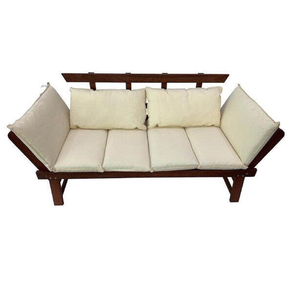 Aruba Day Bed with Premium Cushions Beige