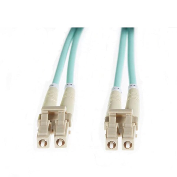 15M Lc Lc Om4 Multimode Fibre Optic Patch Cable Aqua
