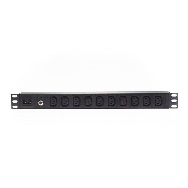 1Ru 10 Way C13 Outlet Horizontal Pdu Rack Mount Power Rail 10A
