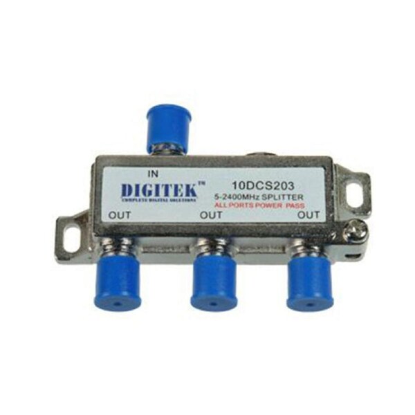 3 Way Splitter F Type 5 2400Mhz All Ports Power Pass