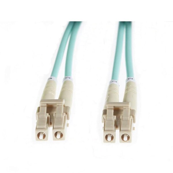 30M Lc Lc Om4 Multimode Fibre Optic Patch Cable Aqua