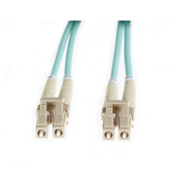5M Lc Lc Om4 Multimode Fibre Optic Patch Cable Aqua