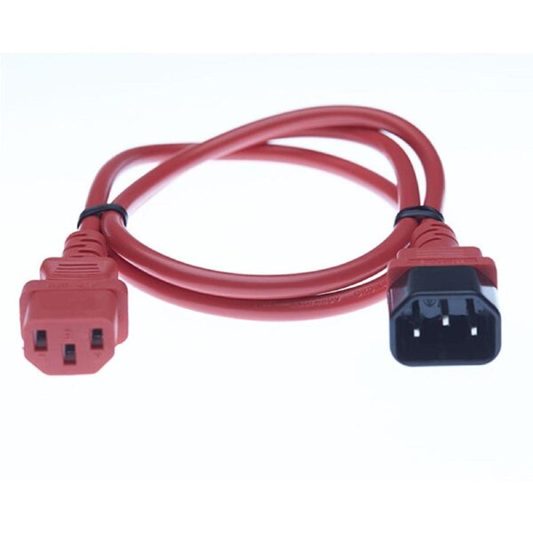 Iec C13 To C14 Power Cable Red 1M
