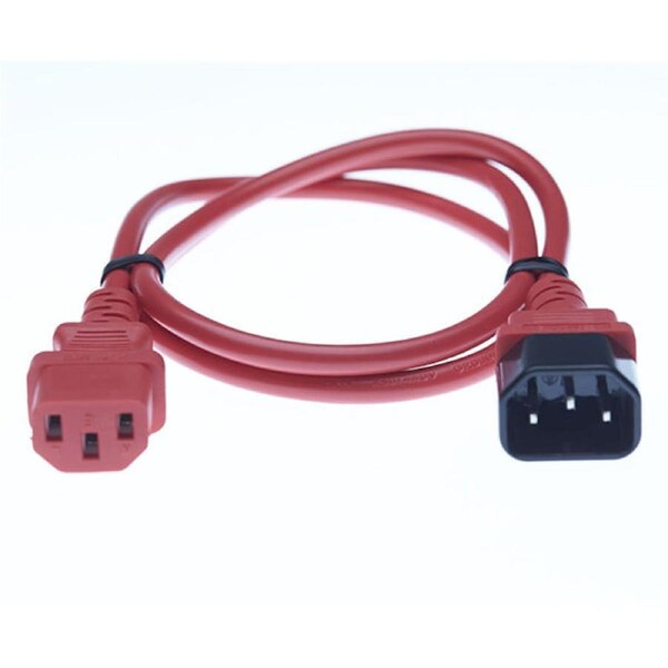 Iec C13 To C14 Power Cable Red 2M