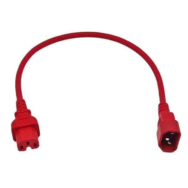 Iec C14 To C15 High Temperature Power Cable Red 2M