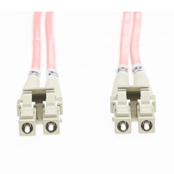 Lc Lc Om3 Multimode Fibre Optic Cable Salmon Pink 2Mm Oversleeving