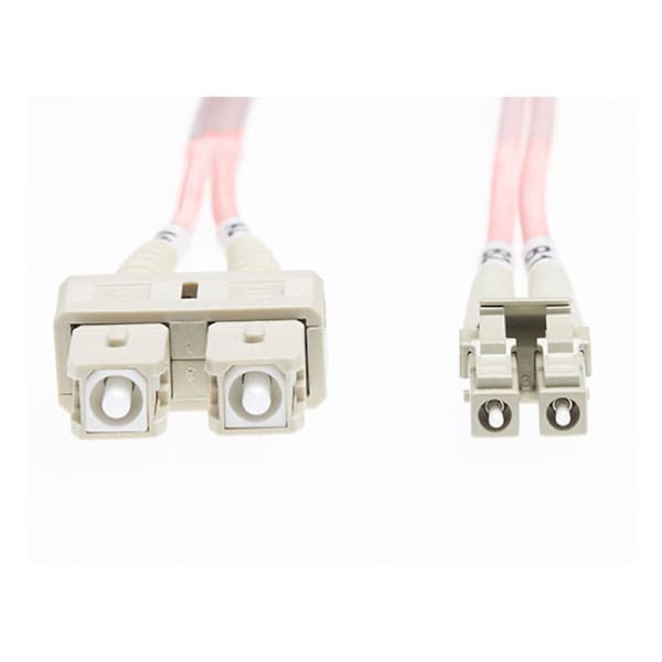 Lc Sc Om1 Multimode Fibre Optic Cable Salmon Pink
