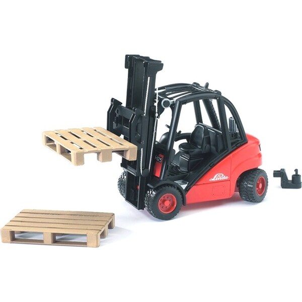 Bruder 1:16 22cm Linde H30D Forklift w/ Pallets Vehicle Kids/Children Toys 3y+