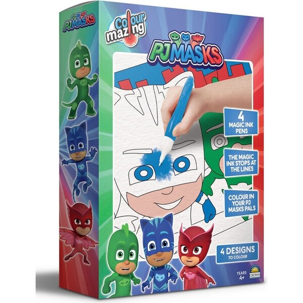 Colour Mazing PJ Masks w/ Magic Ink Pens Kids/Children Interactive Art/Crafts