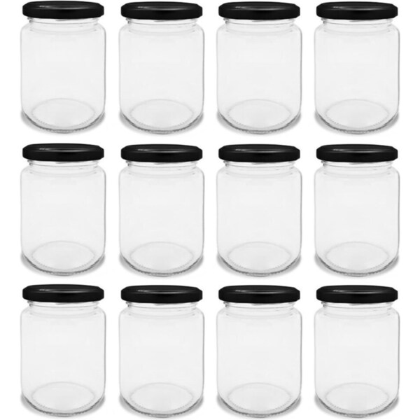 12PK Lemon Lime Verona 150ml Jars Kitchen Storage Canister Container Jar Clear