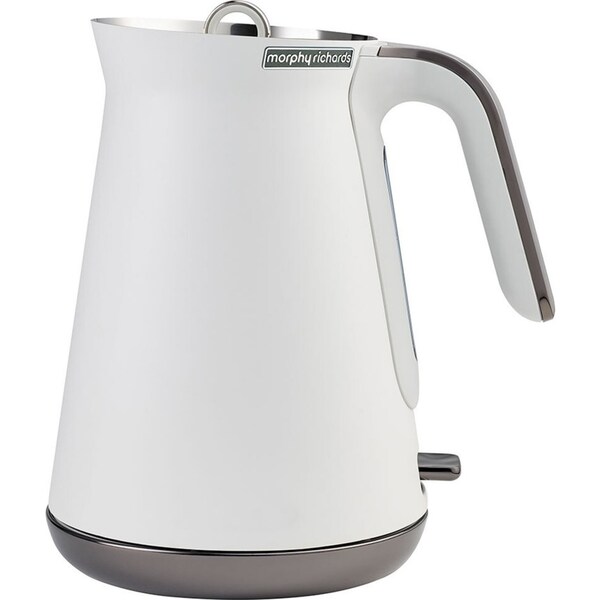 Morphy Richards 1.5L 2.2kW Aspect Cordless Kettle Stainless Steel Chrome White