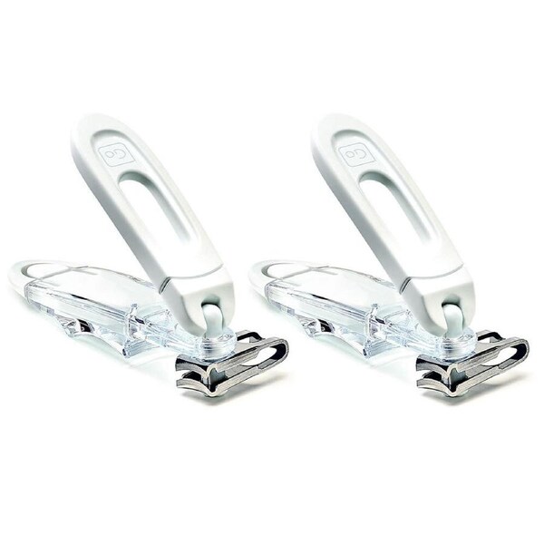 2x Go Travel Stainless Steel ARC Nail Clippers/Trimmer w/Case Rotating Head