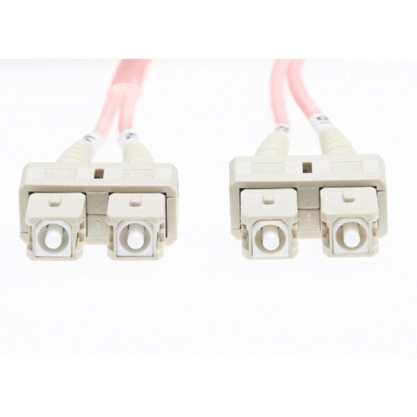 Salmon Pink Sc-Sc Om4 Multimode Fibre Optic Cable