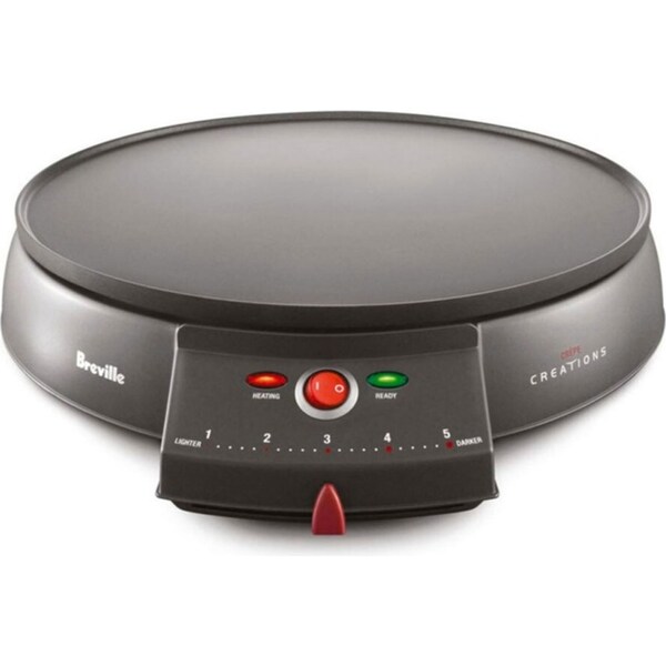 Beville 1000W Electric Crepe/Pancakes Creations Aluminium Non-Stick Maker/Cooker