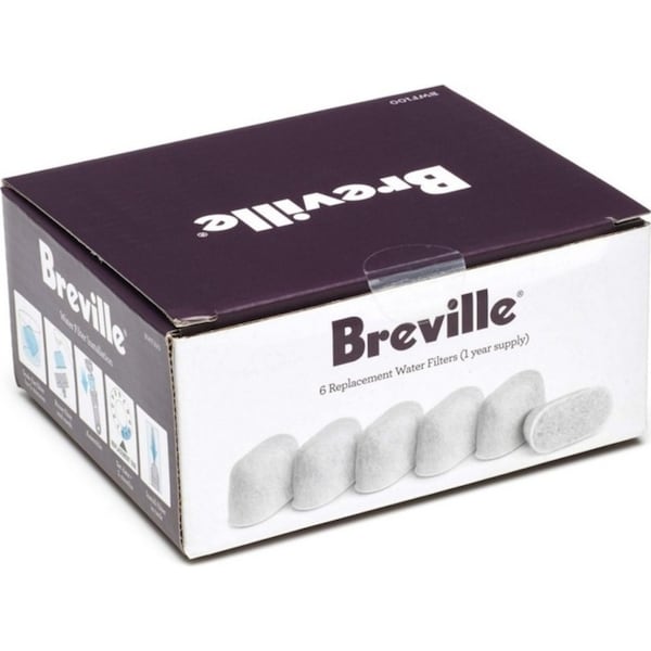 6pc Breville Replacement Charcoal Water Filters for Coffee Espresso Machines