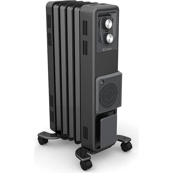 Dimplex 1500W Oil Free Portable Column Heater/Heating w/Turbo Fan/Thermostat BLK