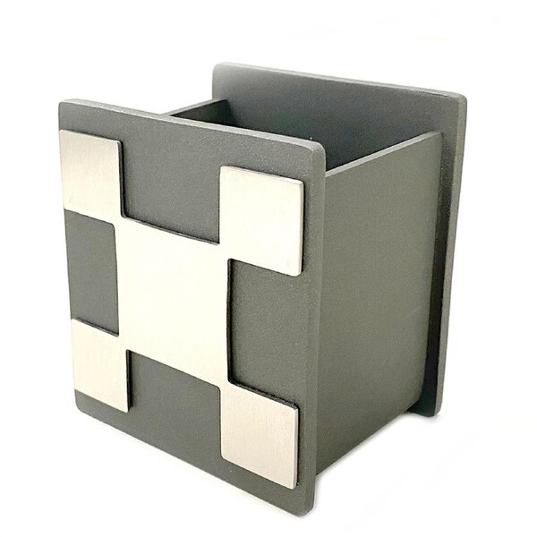 Rectangular 8cm Pen Desk Organiser/Home Office stationery Cup Storage/Holder CHR