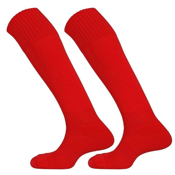 Mitre Mercury Plain Football/Soccer Sports Men Socks Euro 36-40 UK 3-6 Scarlet