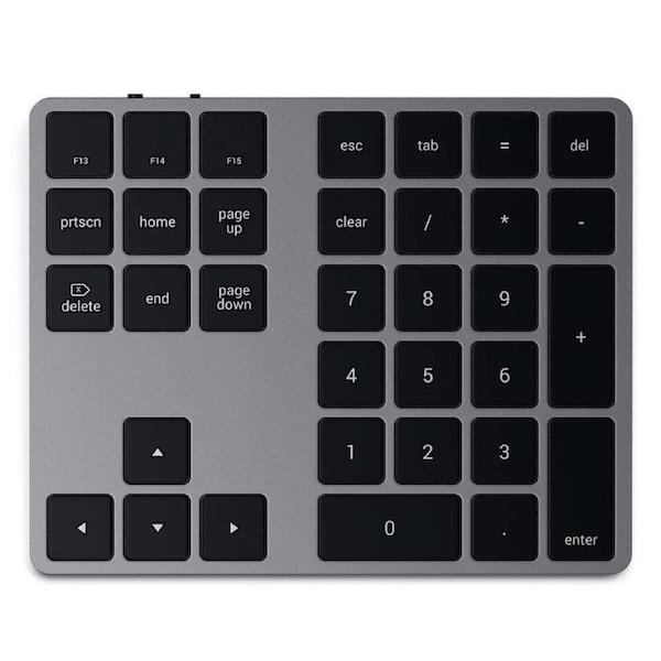 Satechi USB-C Rechargeable Keypad Bluetooth Wireless Extension f/ Keyboard Grey